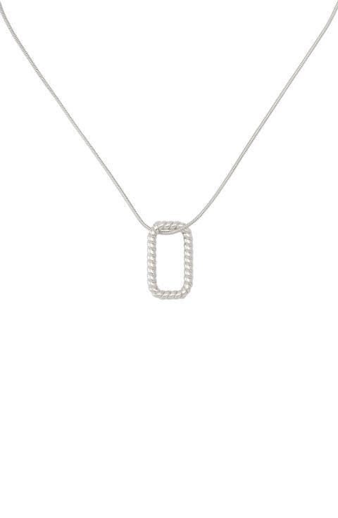 Rope Hexagonal Pendant Necklace