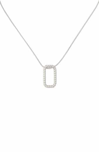 Rope Hexagonal Pendant Necklace