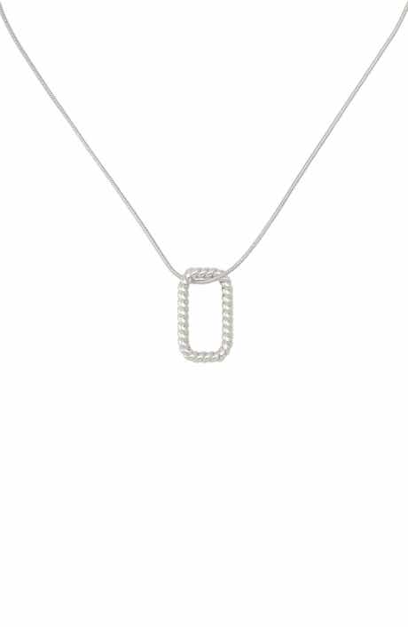 Rope Hexagonal Pendant Necklace
