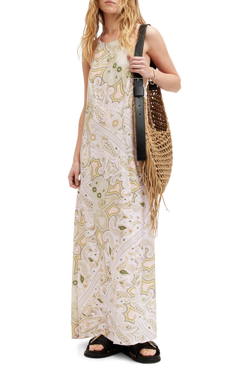 AllSaints Sarah Avalon Halter Maxi Dress, Alternate, color, Pistachio Green