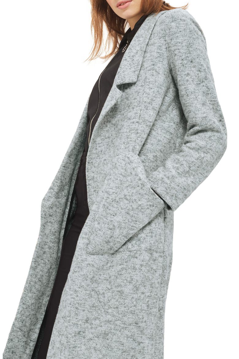 Brushback Jersey Coat, Main, color, GREY