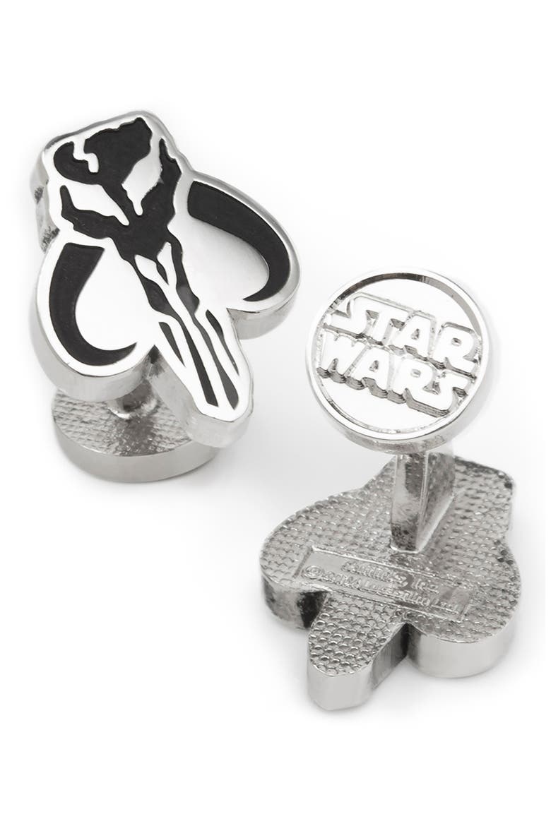 Star Wars™ - Mandalorian Cuff Links, Alternate, color, SILVER
