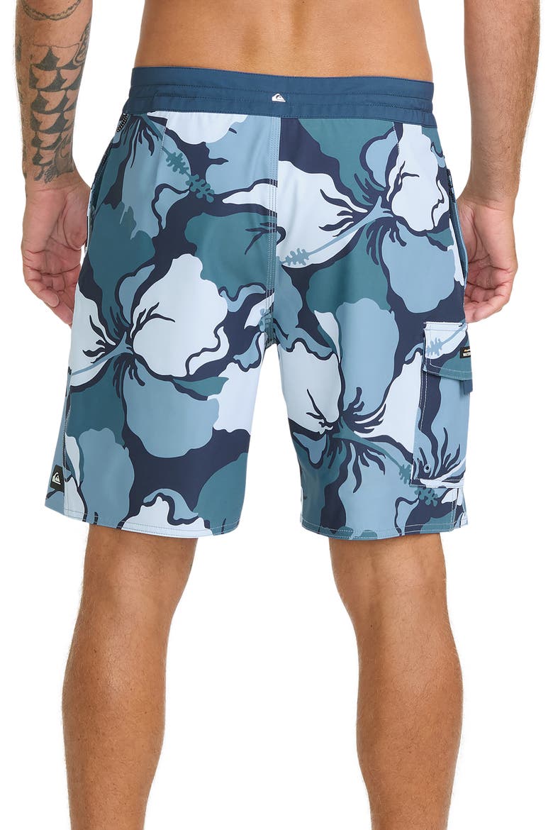 Boca Floral Board Shorts, Alternate, color, BLUE NIGHTS