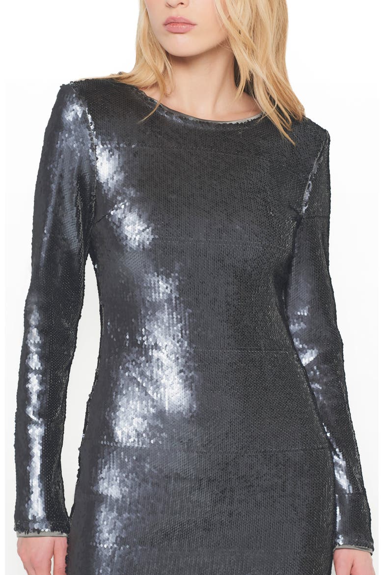 Lullaby Sequin Dress, Alternate, color, Gunmetal Sequin