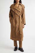 EENK Layered Belted Wool Blend Coat