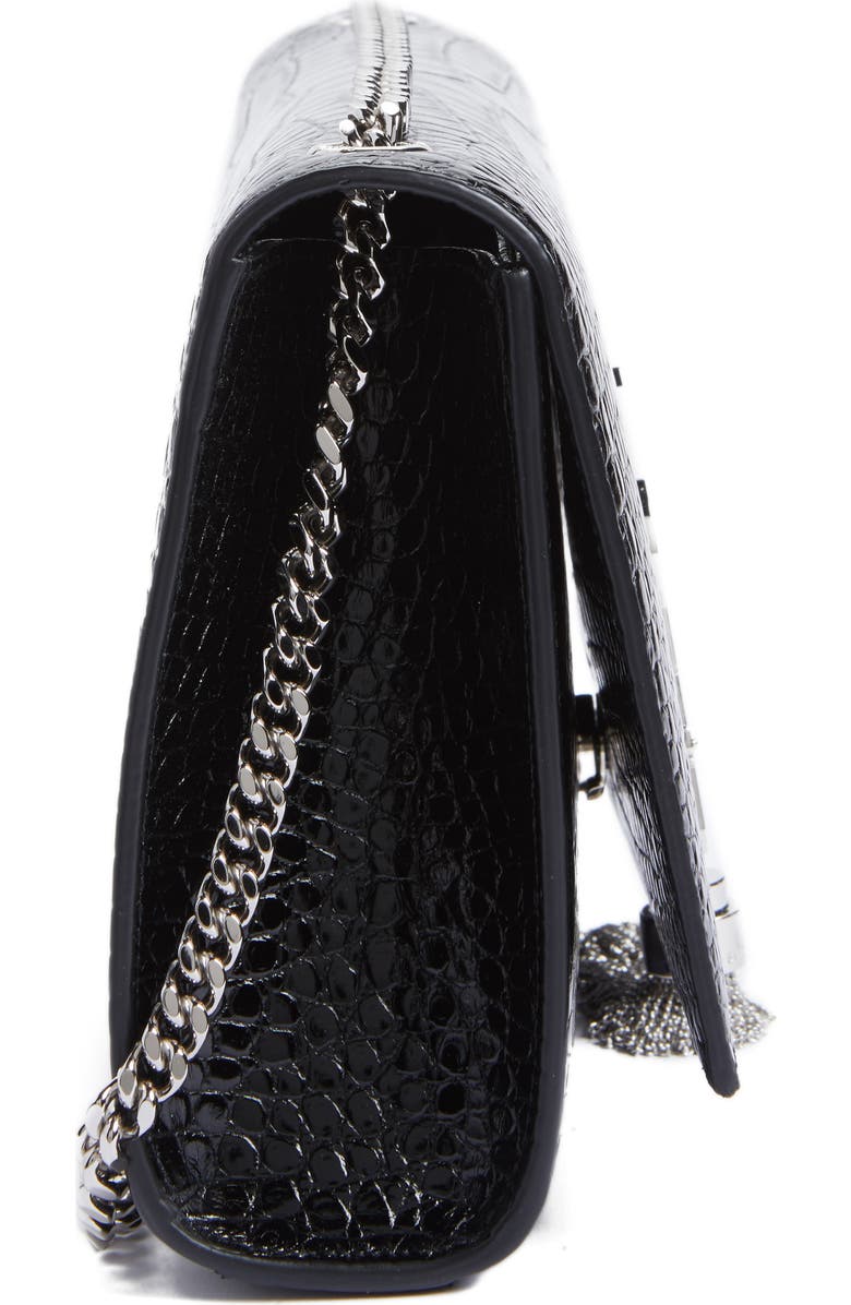 Saint Laurent Medium Kate Tassel Croc Embossed Calfskin Leather Crossbody Bag, Alternate, color,