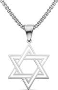 EDFORCE Men's Star of David Pendant Necklace