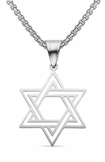 Men's Star of David Pendant Necklace