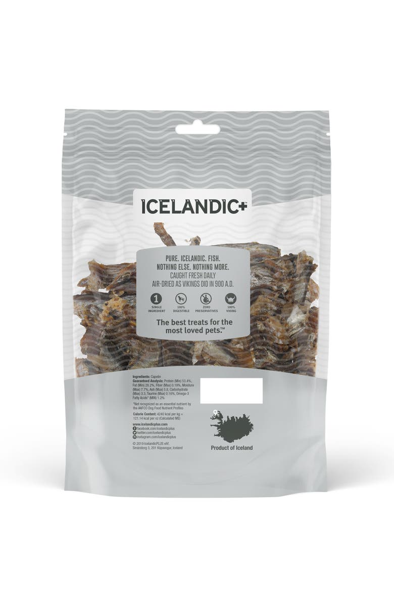 ICELANDIC+ Capelin Whole Fish & Pieces Cat Treat 1.5oz Bag, Alternate, color, Brown