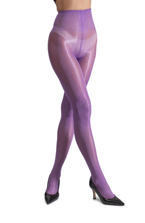 Lechery ® Lustrous Silky Shiny 20 Tights In Purple