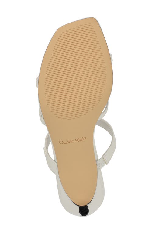 Calvin Klein Hiledy Caged Sandal In White