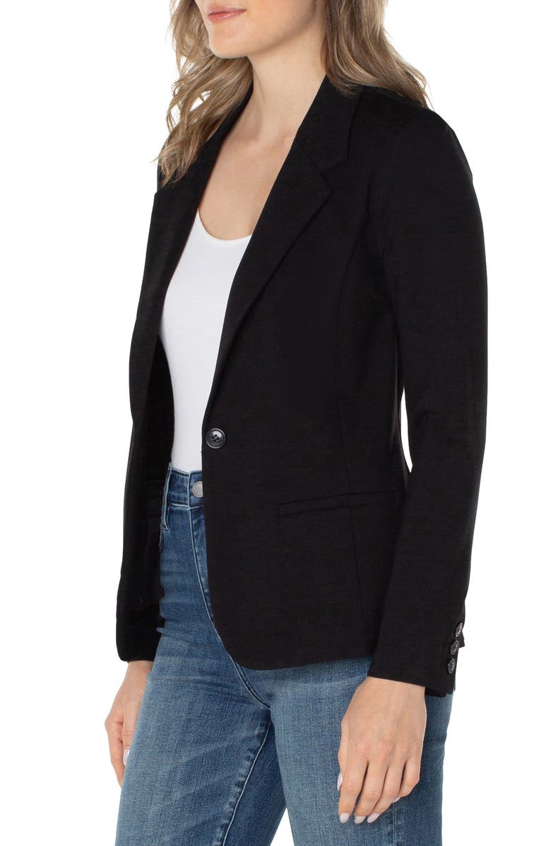 Liverpool Los Angeles Fitted Knit Blazer, Alternate, color, 