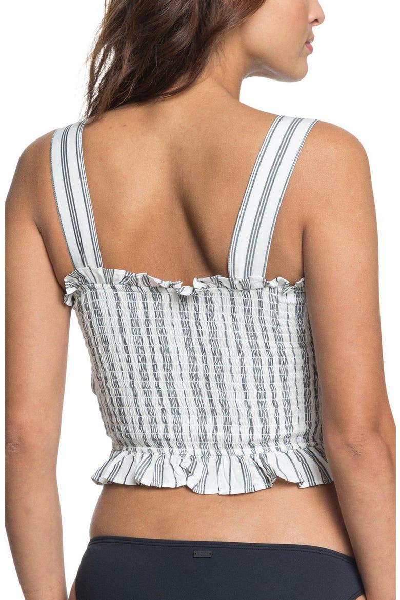 Volcanic Love Crop Top, Alternate, color, ANTHRACITE BEACH STRIPES