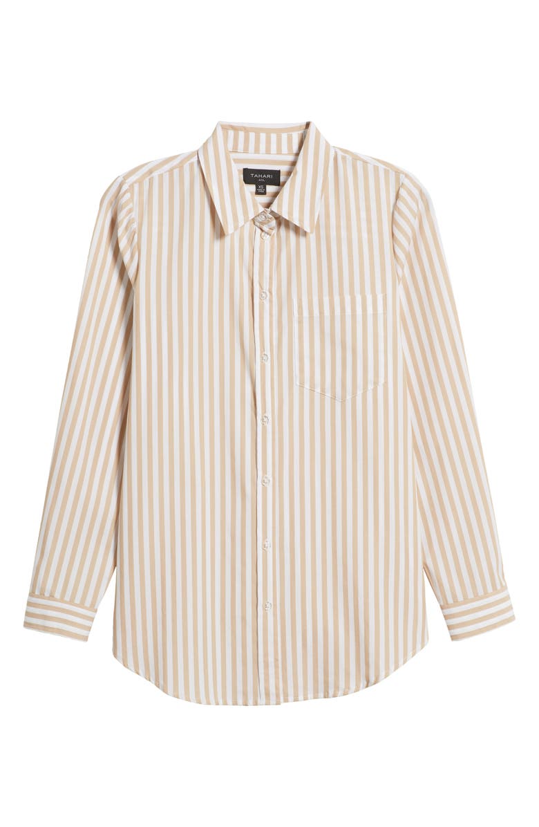 Tahari ASL Stripe Button-Up Shirt, Alternate, color, 