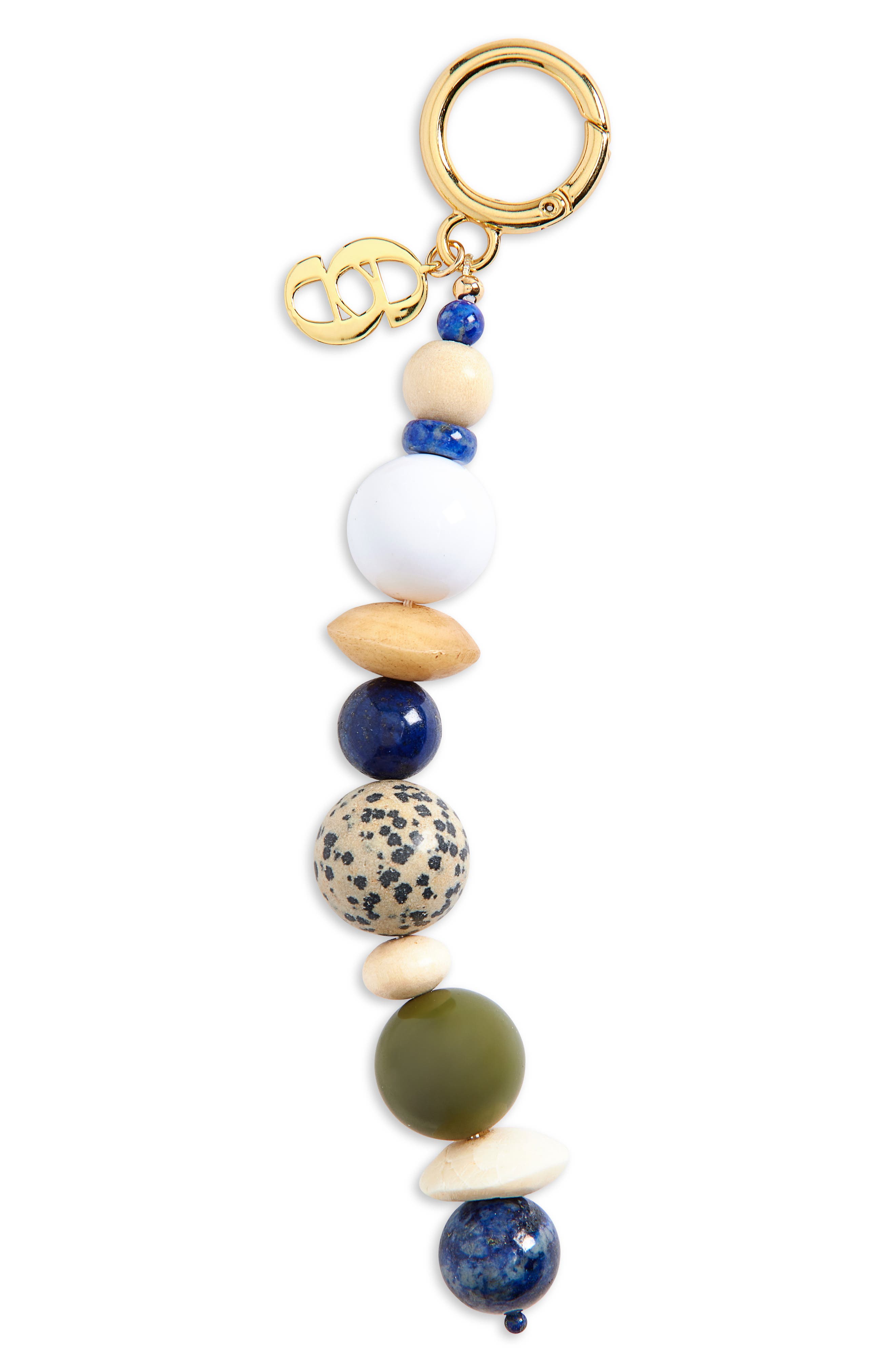 Canoa Beaded Bag Charm, Main, color, GOLD MULTI