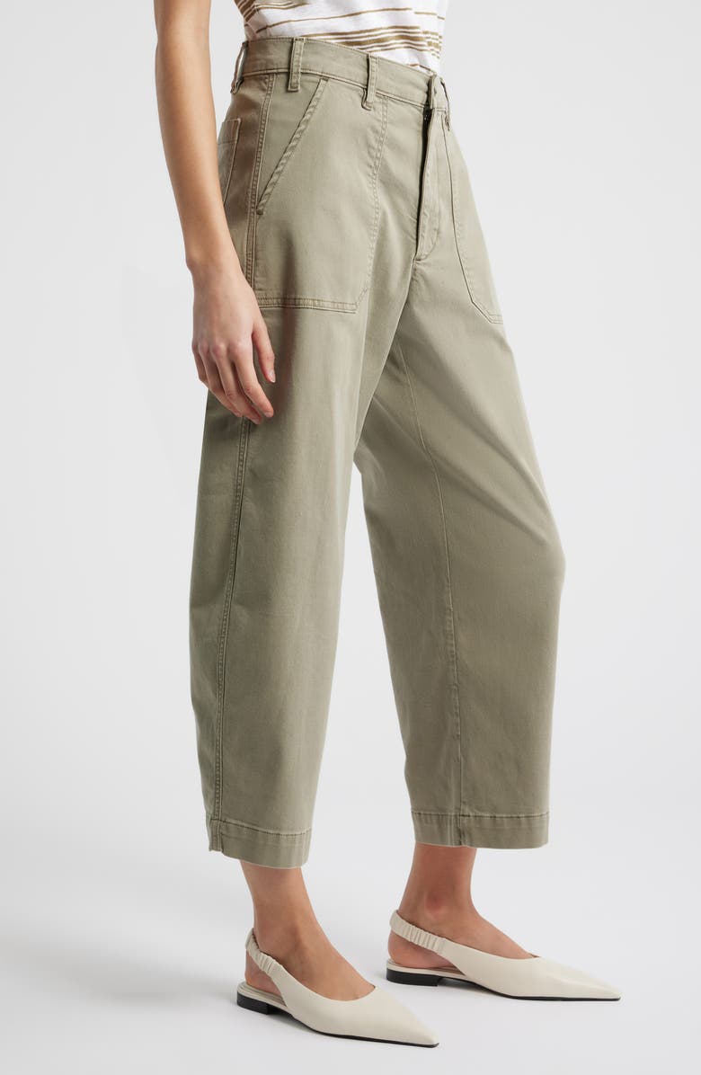 FRAME The Ranger Crop Wide Leg Utility Pants, Alternate, color, Thyme