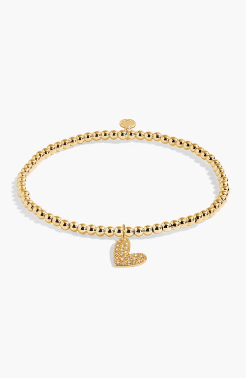 A Littles & Co. A Littles & Co A Little 'grateful Heart' Bracelet In Gold-tone Plating In Gold