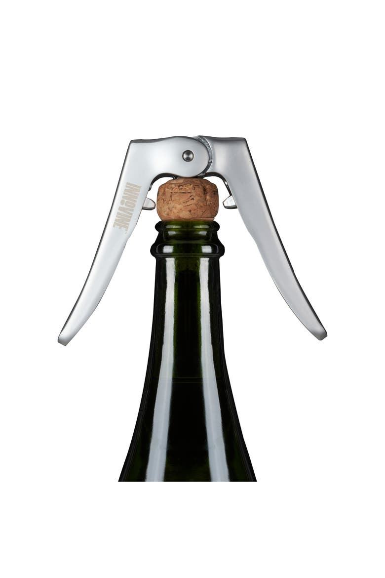 Champagne Cork Puller, Alternate, color, Silver
