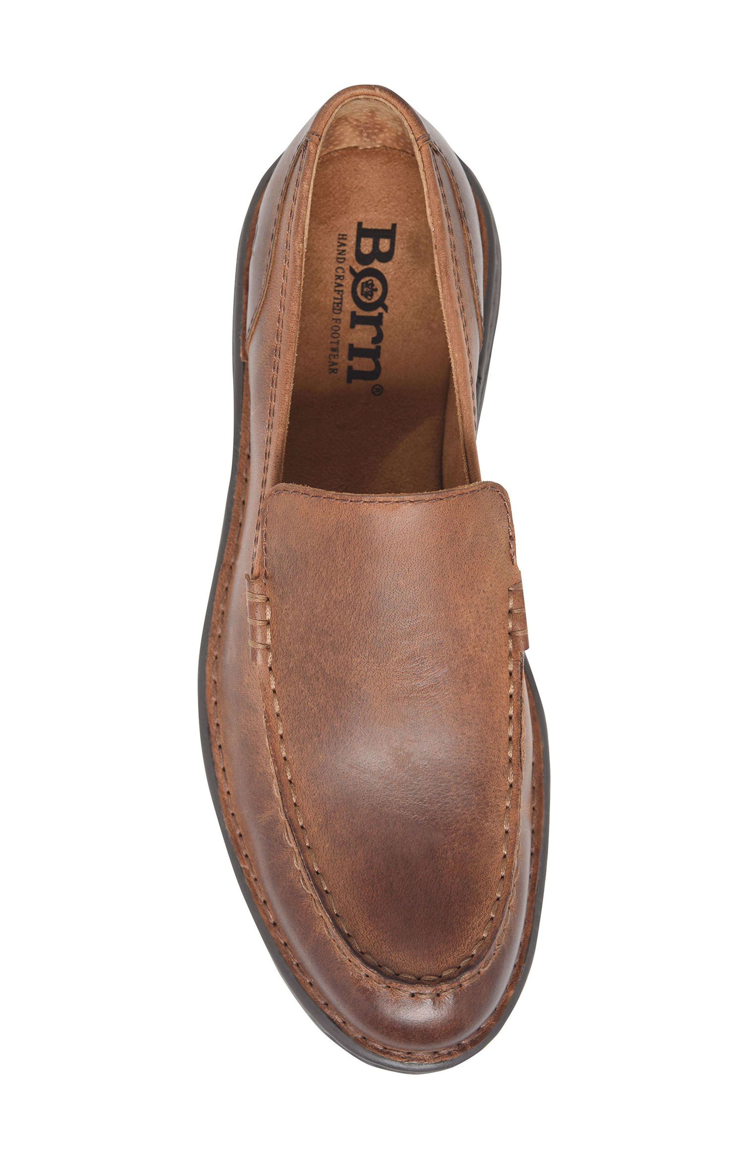 Børn Thatcher Moc Toe Loafer, Alternate, color, Rust Brown