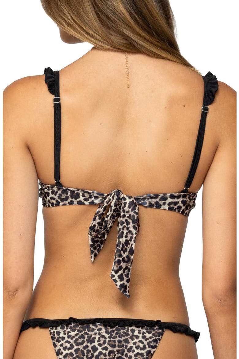 Deeva Leopard Print Bikini Top, Alternate, color, LEOPARD