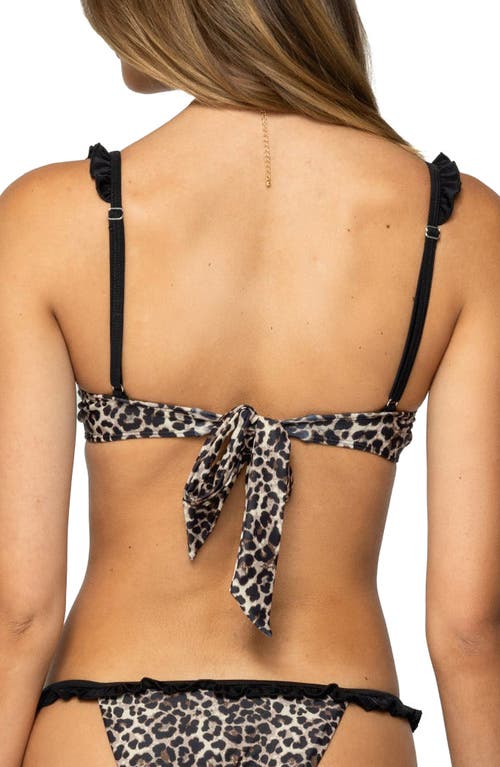 Edikted Deeva Leopard Cupped Bikini Top