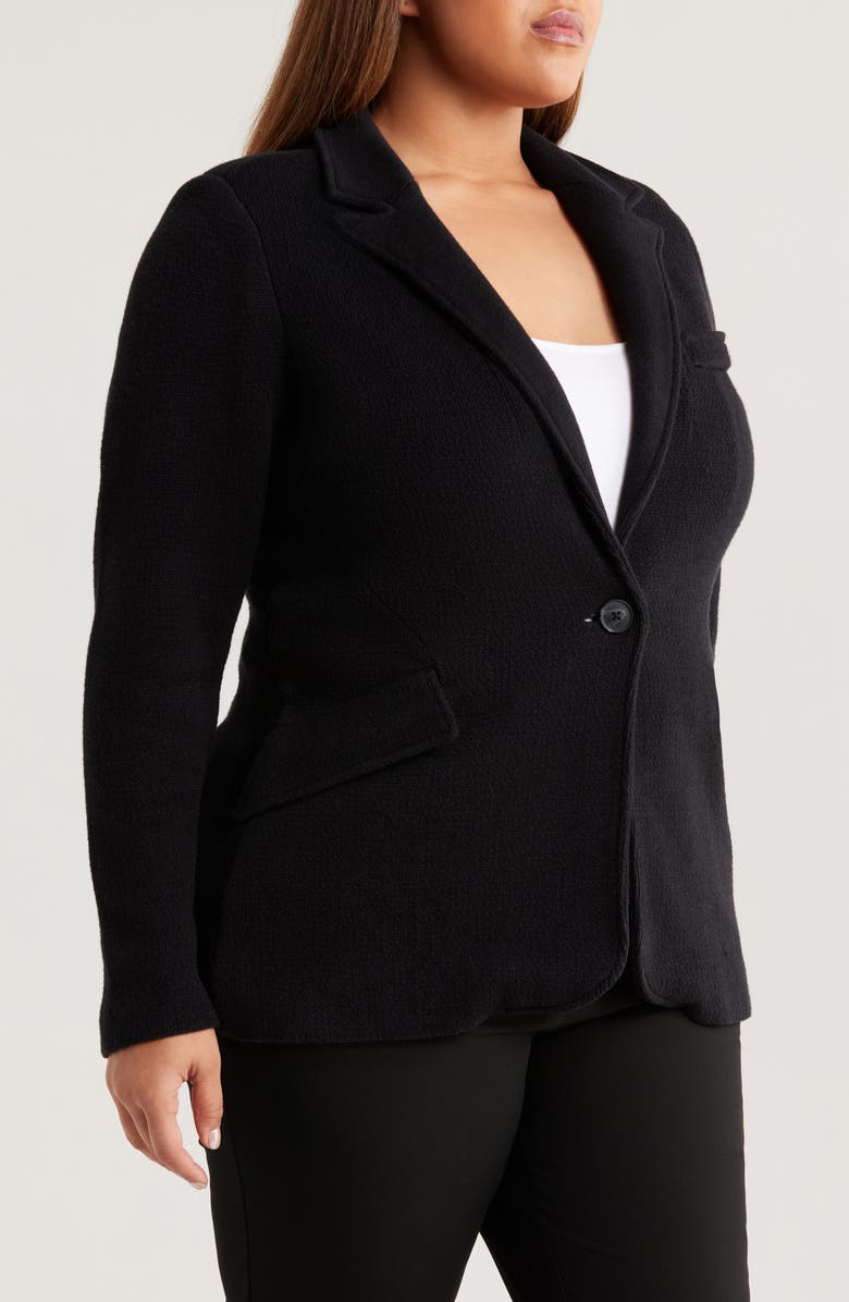 NIC+ZOE Contour Knit Blazer, Alternate, color, Black Onyx