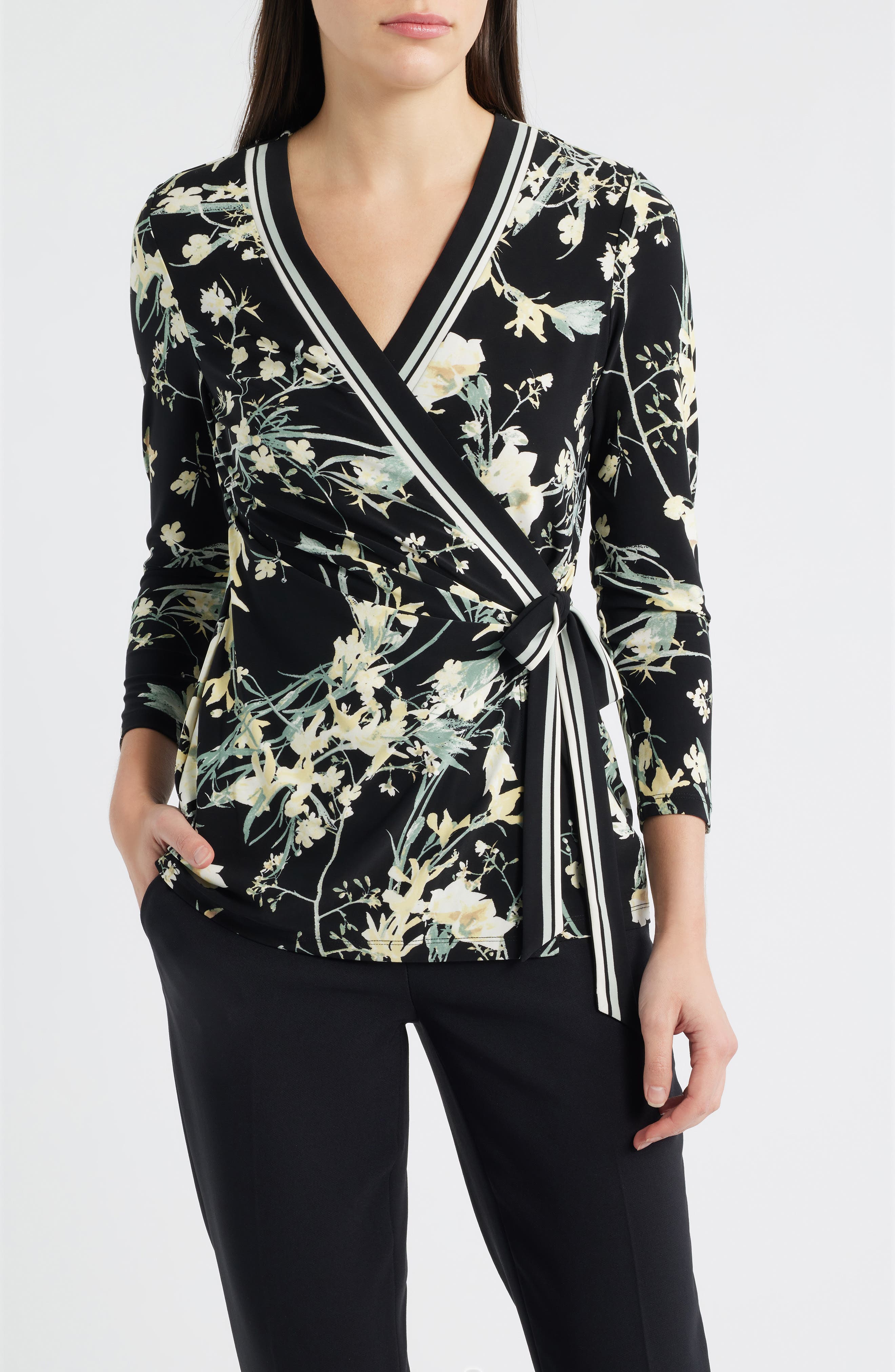 Floral Wrap Top