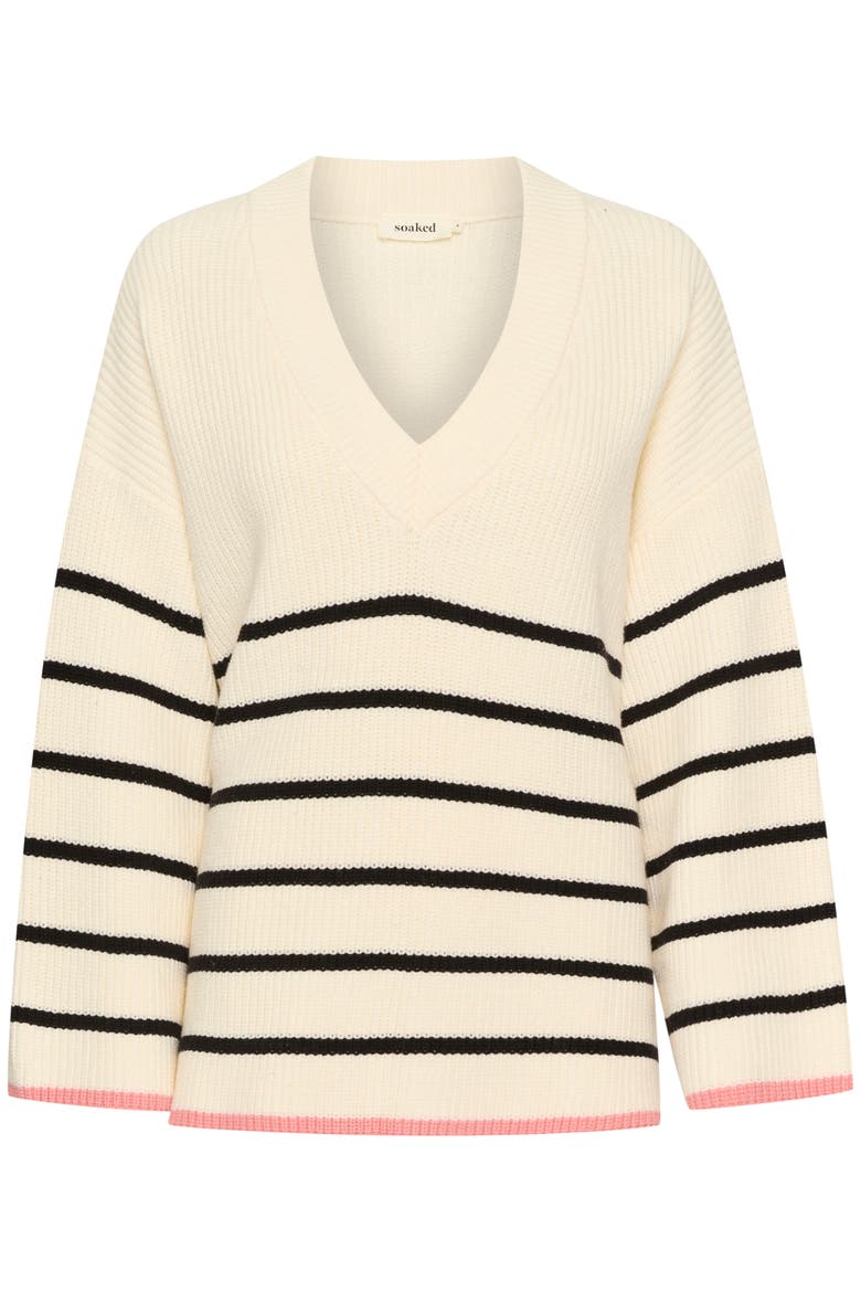 SLMusling V-neck Loose Fit Pullover, Alternate, color, Whisper White