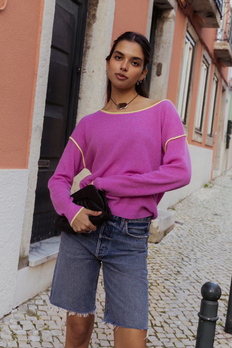 The Awaken Boatneck Long Sleeve, Alternate, color, Electric Flora