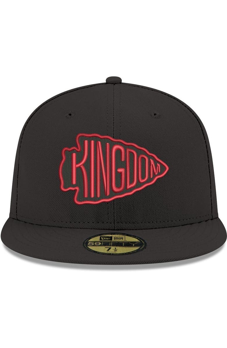 New Era Men's New Era Black Kansas City Chiefs Omaha Kingdom 59FIFTY Fitted Hat, Alternate, color, Black