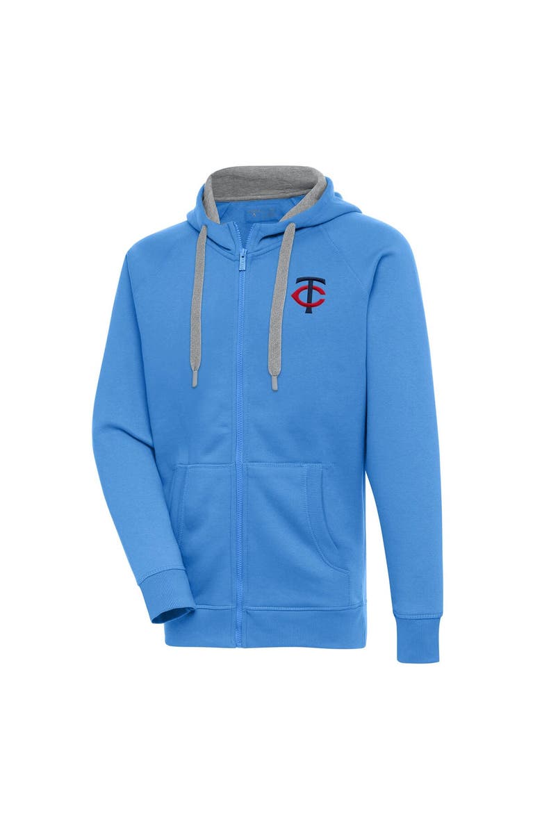 ANTIGUA Men's Antigua Light Blue Minnesota Twins Victory Full-Zip Hoodie, Main, color, Light Blue