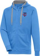 ANTIGUA Men's Antigua Light Blue Minnesota Twins Victory Full-Zip Hoodie