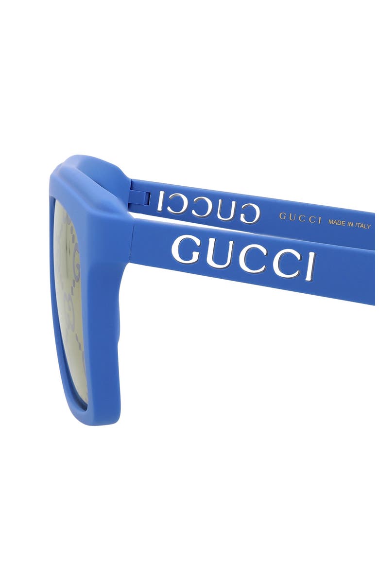 57mm Square Sunglasses, Alternate, color, BLUE BLUE BLUE