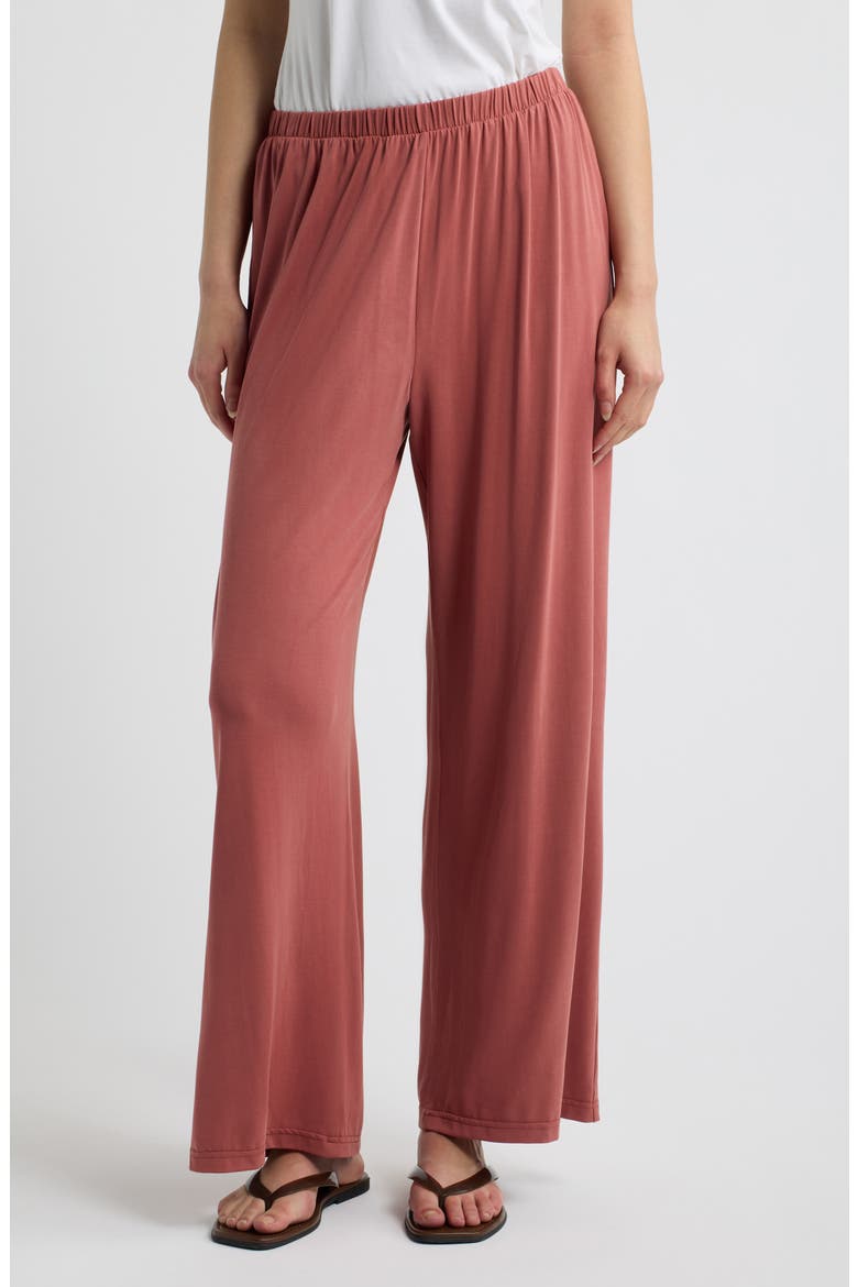 Luci Wide Leg Jersey Pants, Main, color, ANTIQUE ROSE