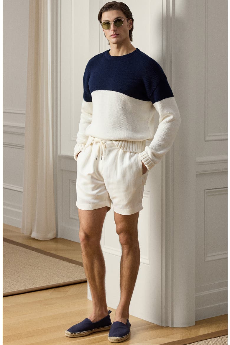 Relaxed Fit Color-Blocked Sweater, Alternate, color, CLASSIC CHAIRMAN NAVY