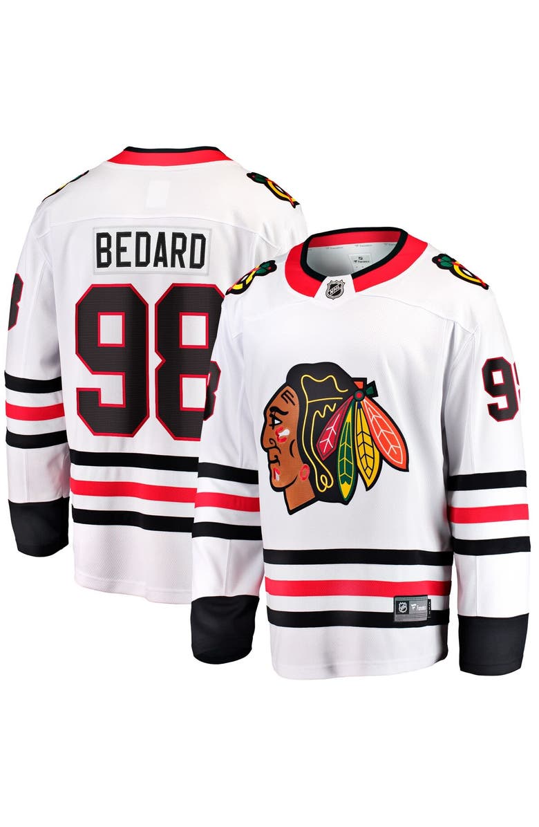 FANATICS Men's Fanatics Connor Bedard White Chicago Blackhawks Away Breakaway Player Jersey, Alternate, color,