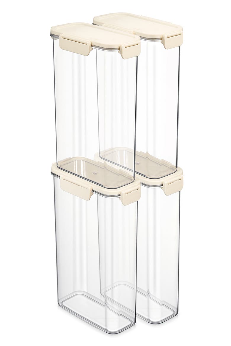 Set of 4 Airtight Food Storage Containers, Main, color, NO COLOR