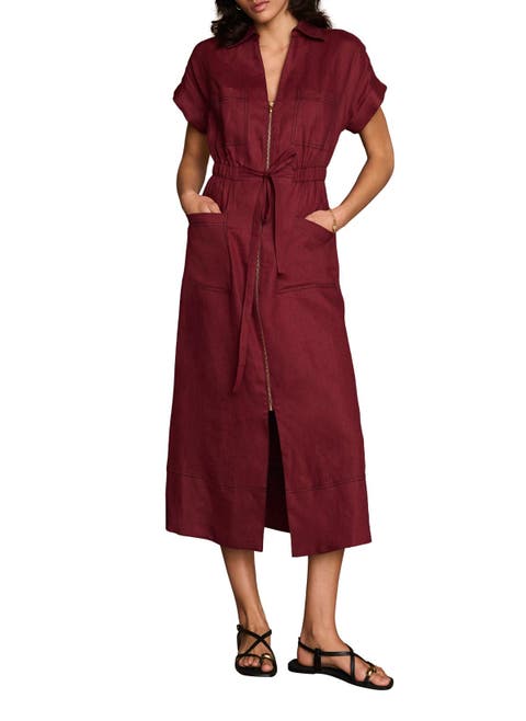 Linen Midi Shirt Dress