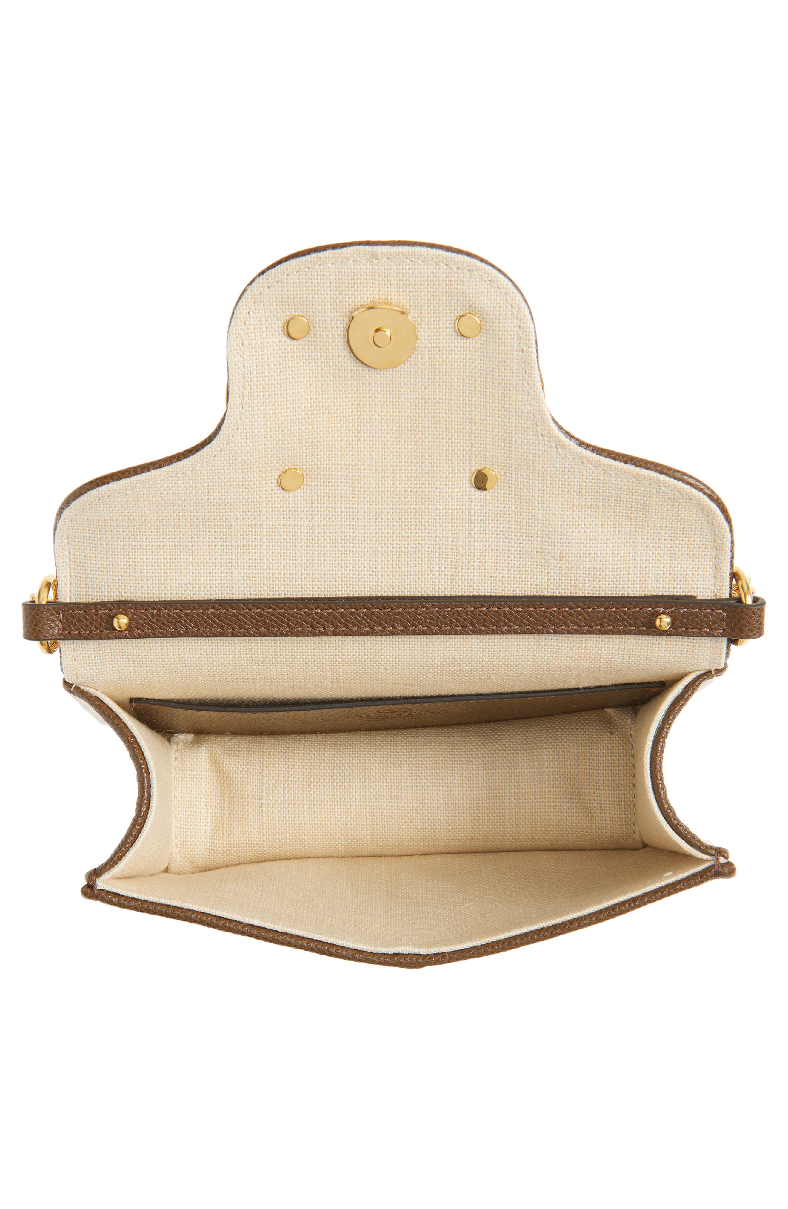Valentino Garavani Small Locò Embroidered Linen Shoulder Bag, Alternate, color, Beige Multi