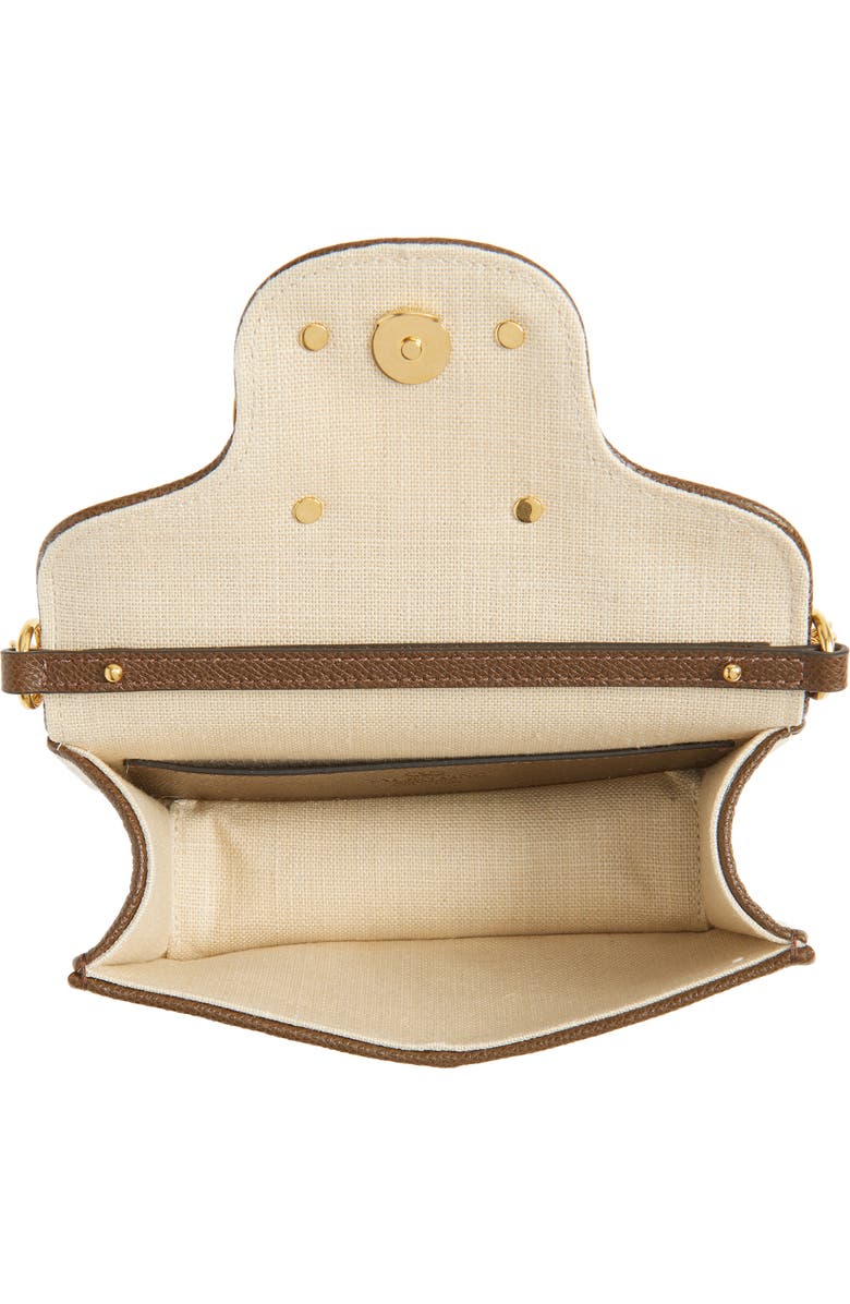 Valentino Garavani Small Locò Embroidered Linen Shoulder Bag, Alternate, color, Beige Multi