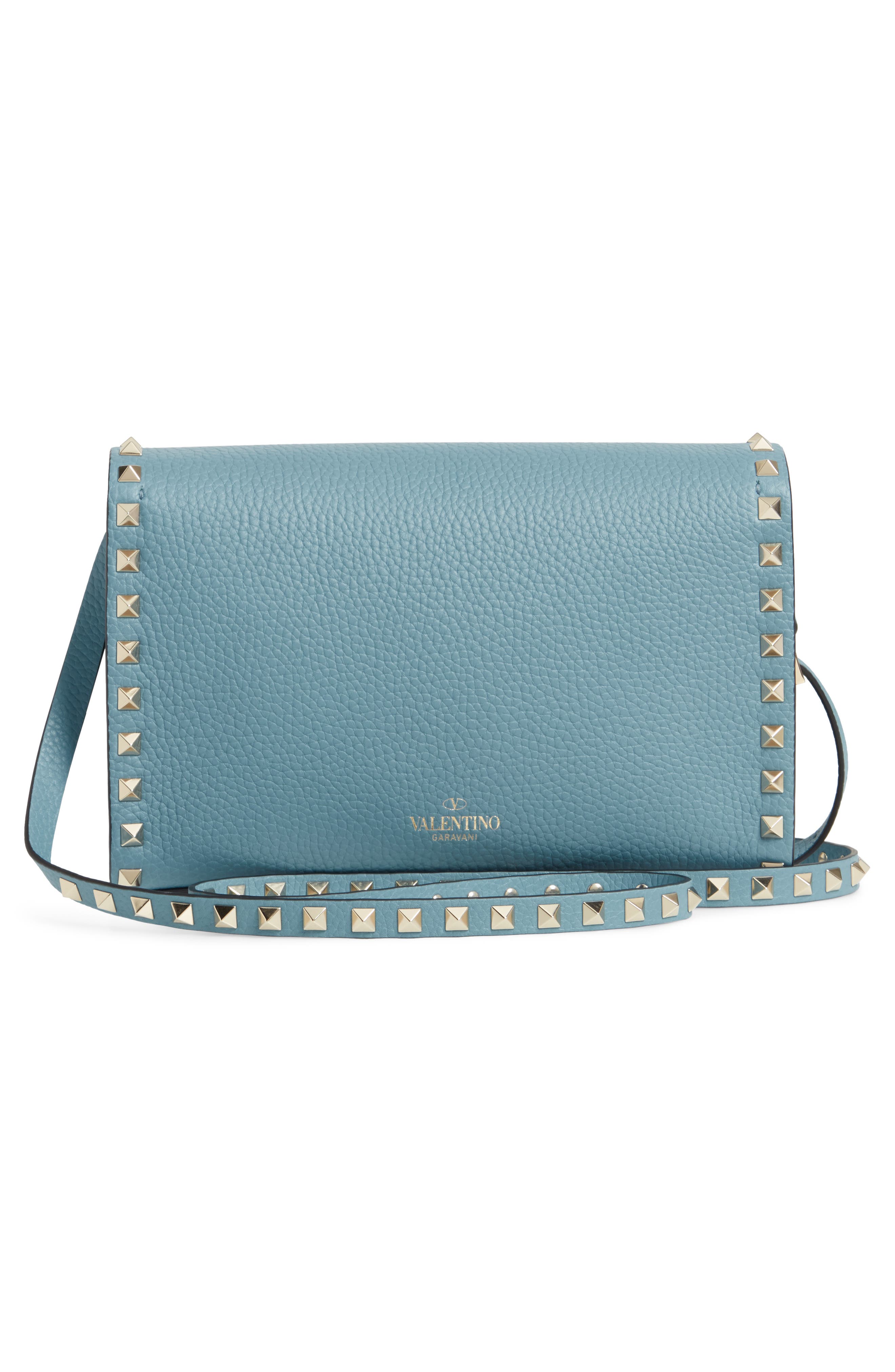 Valentino Garavani Medium Rockstud Leather Crossbody Bag, Alternate, color, 