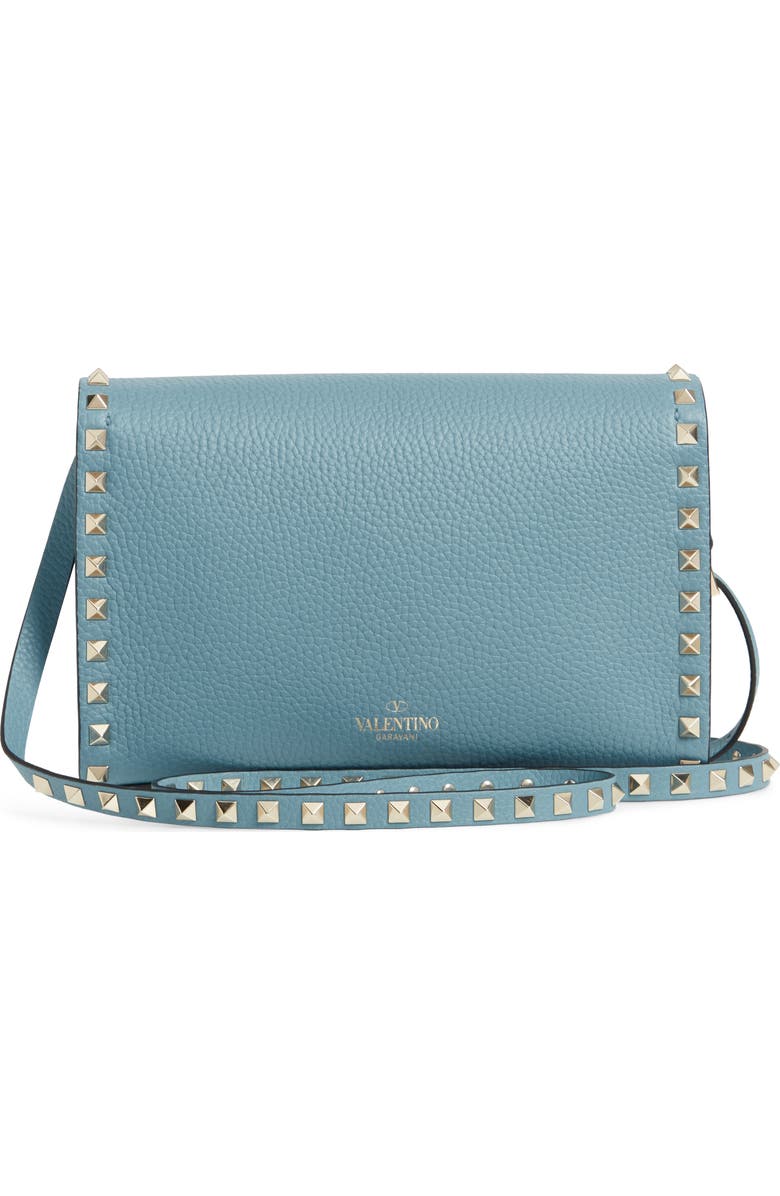 Valentino Garavani Medium Rockstud Leather Crossbody Bag, Alternate, color,