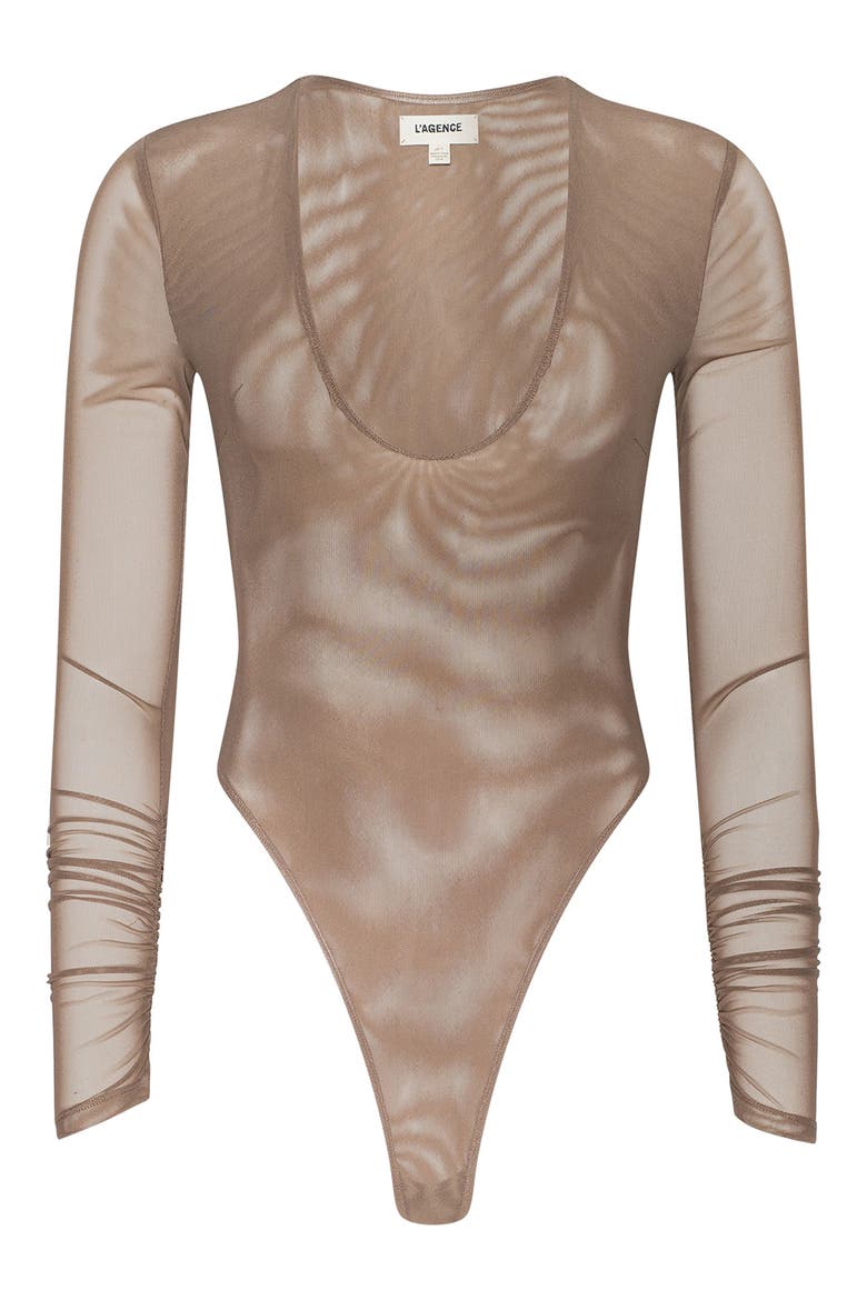 Thalassa High Cut Bodysuit, Alternate, color, CARDAMOM
