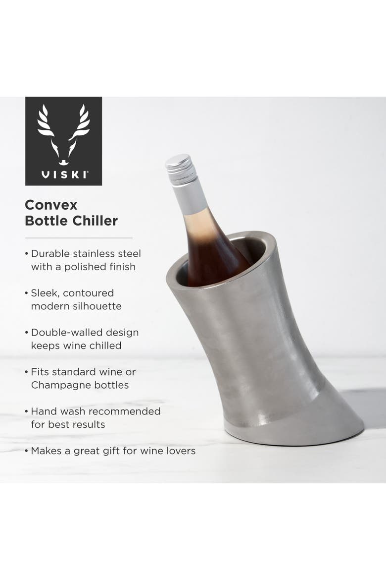 Harrison Convex Bottle Chiller, Alternate, color, Silver