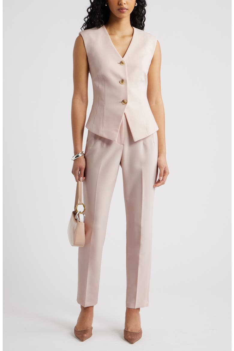 The Icon Darted Vest, Alternate, color, PINK PEONY BUD