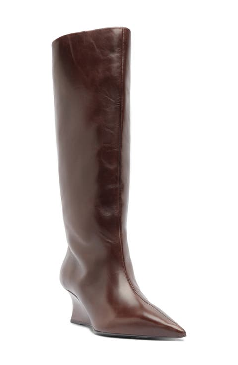 Courtney Knee High Wedge Boot