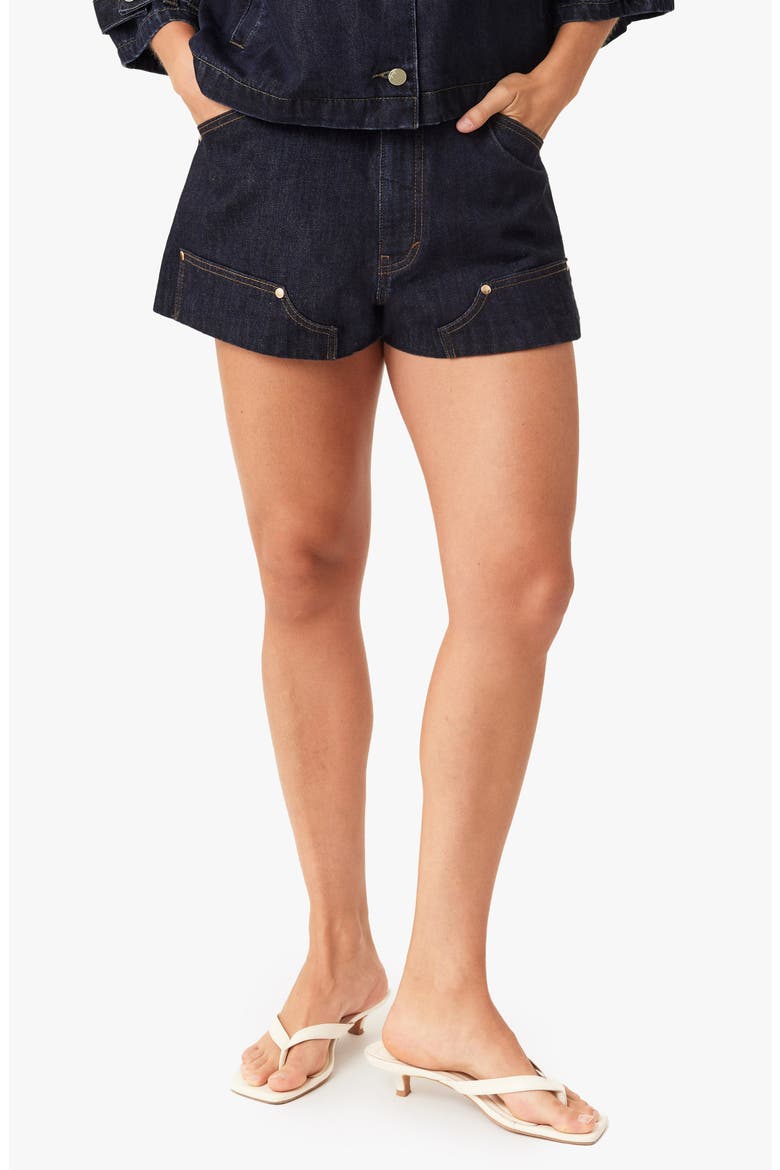 Carrie Utility Denim Shorts, Main, color, RINSE