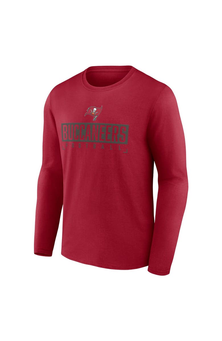 FANATICS Men's Fanatics Branded Red Tampa Bay Buccaneers Stack The Box Long Sleeve T-Shirt, Alternate, color, 