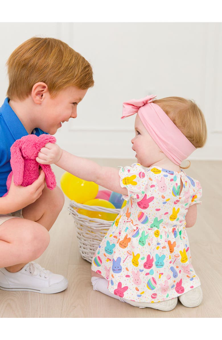 RuffleButts Baby Girls Knit Puff Sleeve Skirted Romper, Alternate, color,