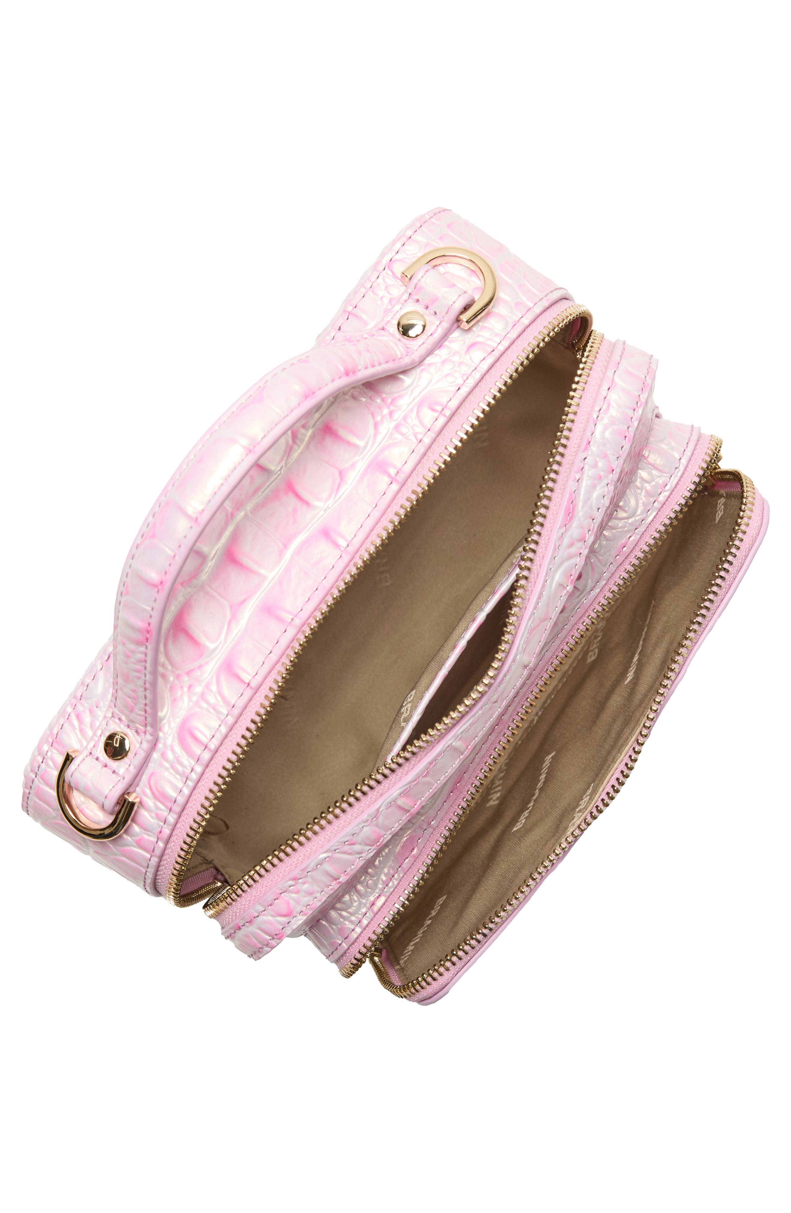 Brahmin Tori Croc Embossed Leather Top Carry Handle Bag, Alternate, color, 